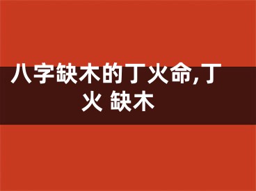 八字缺木的丁火命,丁火 缺木