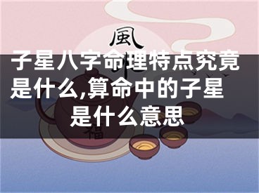 子星八字命理特点究竟是什么,算命中的子星是什么意思
