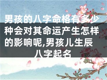 男孩的八字命格有多少种会对其命运产生怎样的影响呢,男孩儿生辰八字起名