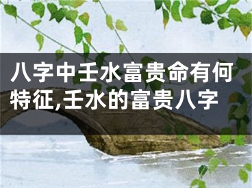 八字中壬水富贵命有何特征,壬水的富贵八字