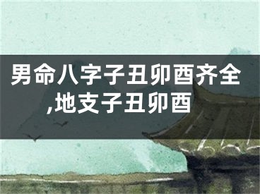 男命八字子丑卯酉齐全,地支子丑卯酉