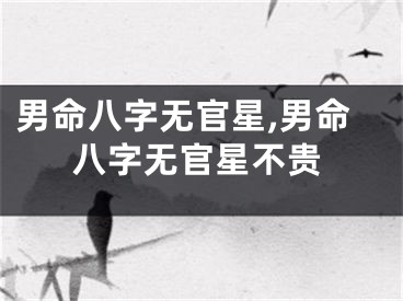 男命八字无官星,男命八字无官星不贵