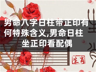 男命八字日柱带正印有何特殊含义,男命日柱坐正印看配偶