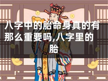 八字中的胎命身真的有那么重要吗,八字里的胎