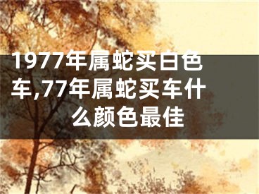 1977年属蛇买白色车,77年属蛇买车什么颜色最佳