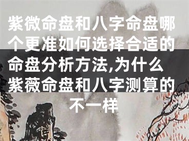紫微命盘和八字命盘哪个更准如何选择合适的命盘分析方法,为什么紫薇命盘和八字测算的不一样