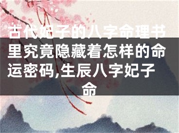 古代妃子的八字命理书里究竟隐藏着怎样的命运密码,生辰八字妃子命