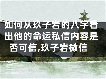 如何从玖子岩的八字看出他的命运私信内容是否可信,玖子岩微信