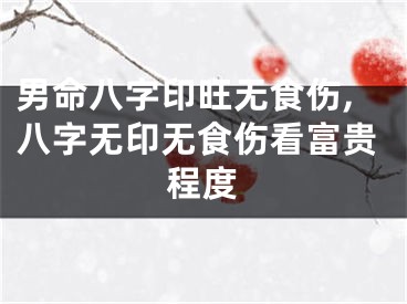 男命八字印旺无食伤,八字无印无食伤看富贵程度