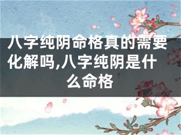 八字纯阴命格真的需要化解吗,八字纯阴是什么命格