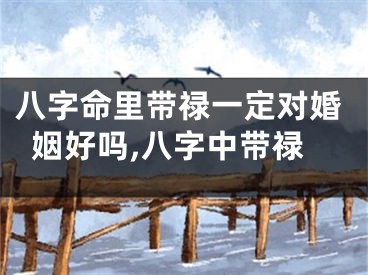 八字命里带禄一定对婚姻好吗,八字中带禄