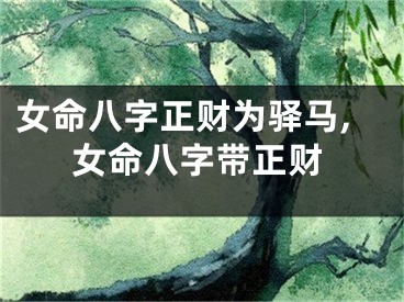 女命八字正财为驿马,女命八字带正财