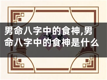 男命八字中的食神,男命八字中的食神是什么