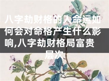 八字劫财格的人命运如何会对命格产生什么影响,八字劫财格局富贵层次