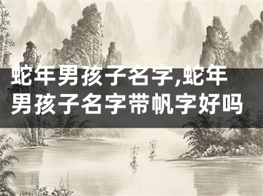 蛇年男孩子名字,蛇年男孩子名字带帆字好吗