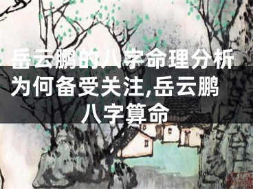 岳云鹏的八字命理分析为何备受关注,岳云鹏八字算命