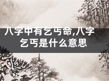 八字中有乞丐命,八字乞丐是什么意思