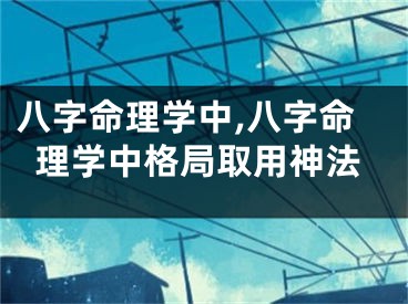 八字命理学中,八字命理学中格局取用神法