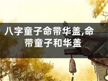 八字童子命带华盖,命带童子和华盖