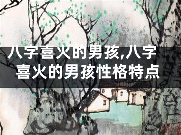 八字喜火的男孩,八字喜火的男孩性格特点