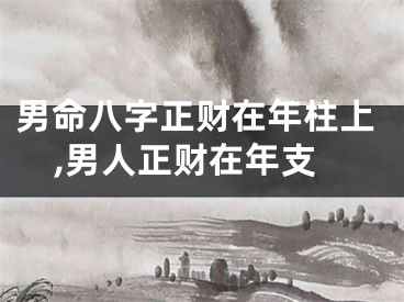 男命八字正财在年柱上,男人正财在年支