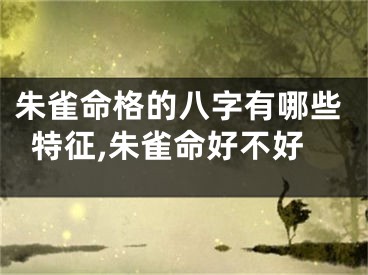 朱雀命格的八字有哪些特征,朱雀命好不好