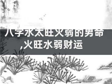 八字水太旺火弱的男命,火旺水弱财运