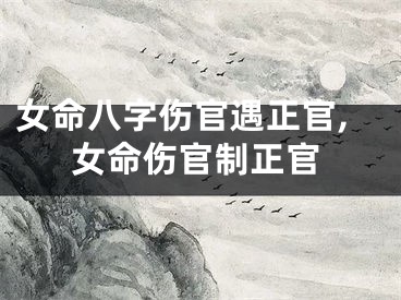 女命八字伤官遇正官,女命伤官制正官