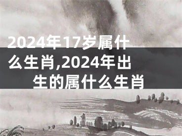 2024年17岁属什么生肖,2024年出生的属什么生肖
