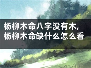 杨柳木命八字没有木,杨柳木命缺什么怎么看