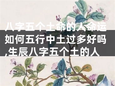 八字五个土命的人命运如何五行中土过多好吗,生辰八字五个土的人