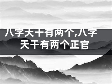 八字天干有两个,八字天干有两个正官