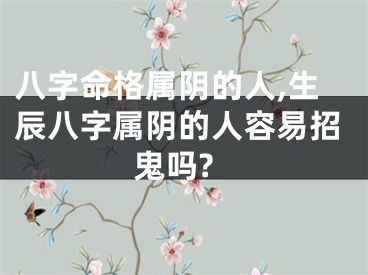 八字命格属阴的人,生辰八字属阴的人容易招鬼吗?
