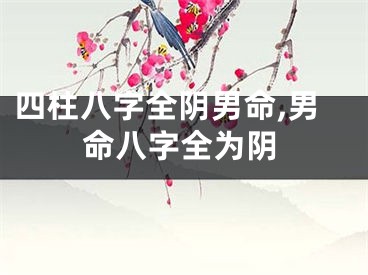 四柱八字全阴男命,男命八字全为阴
