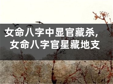女命八字中显官藏杀,女命八字官星藏地支