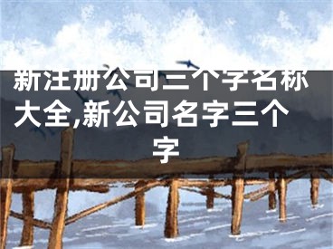 新注册公司三个字名称大全,新公司名字三个字