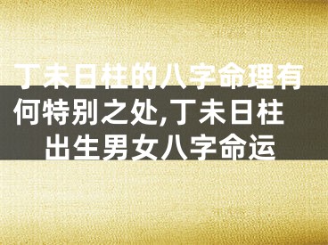 丁未日柱的八字命理有何特别之处,丁未日柱出生男女八字命运