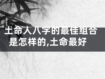 土命人八字的最佳组合是怎样的,土命最好