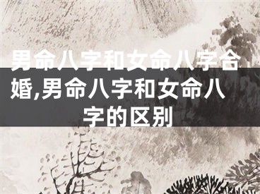 男命八字和女命八字合婚,男命八字和女命八字的区别