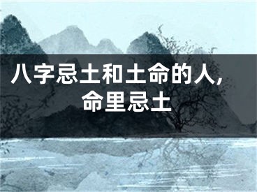 八字忌土和土命的人,命里忌土