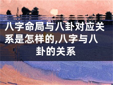 八字命局与八卦对应关系是怎样的,八字与八卦的关系