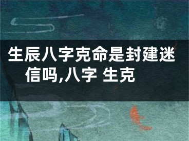 生辰八字克命是封建迷信吗,八字 生克