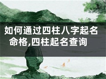 如何通过四柱八字起名命格,四柱起名查询