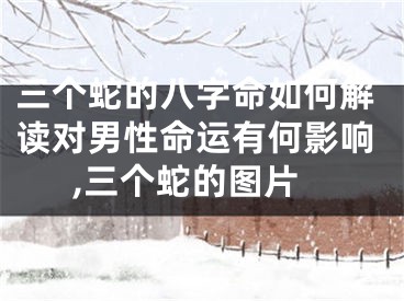 三个蛇的八字命如何解读对男性命运有何影响,三个蛇的图片