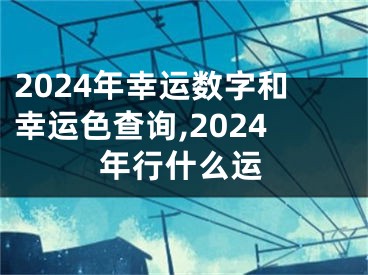 2024年幸运数字和幸运色查询,2024年行什么运