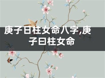 庚子日柱女命八字,庚子曰柱女命