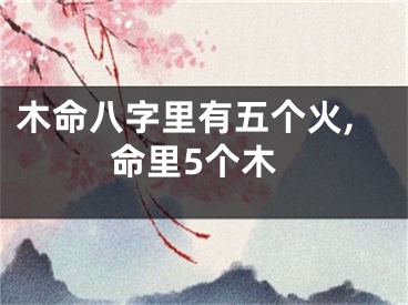 木命八字里有五个火,命里5个木