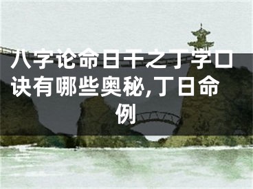 八字论命日干之丁字口诀有哪些奥秘,丁日命例