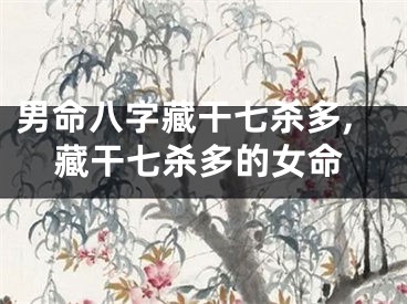 男命八字藏干七杀多,藏干七杀多的女命