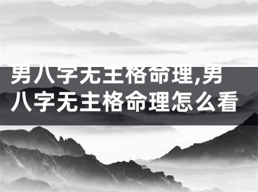 男八字无主格命理,男八字无主格命理怎么看